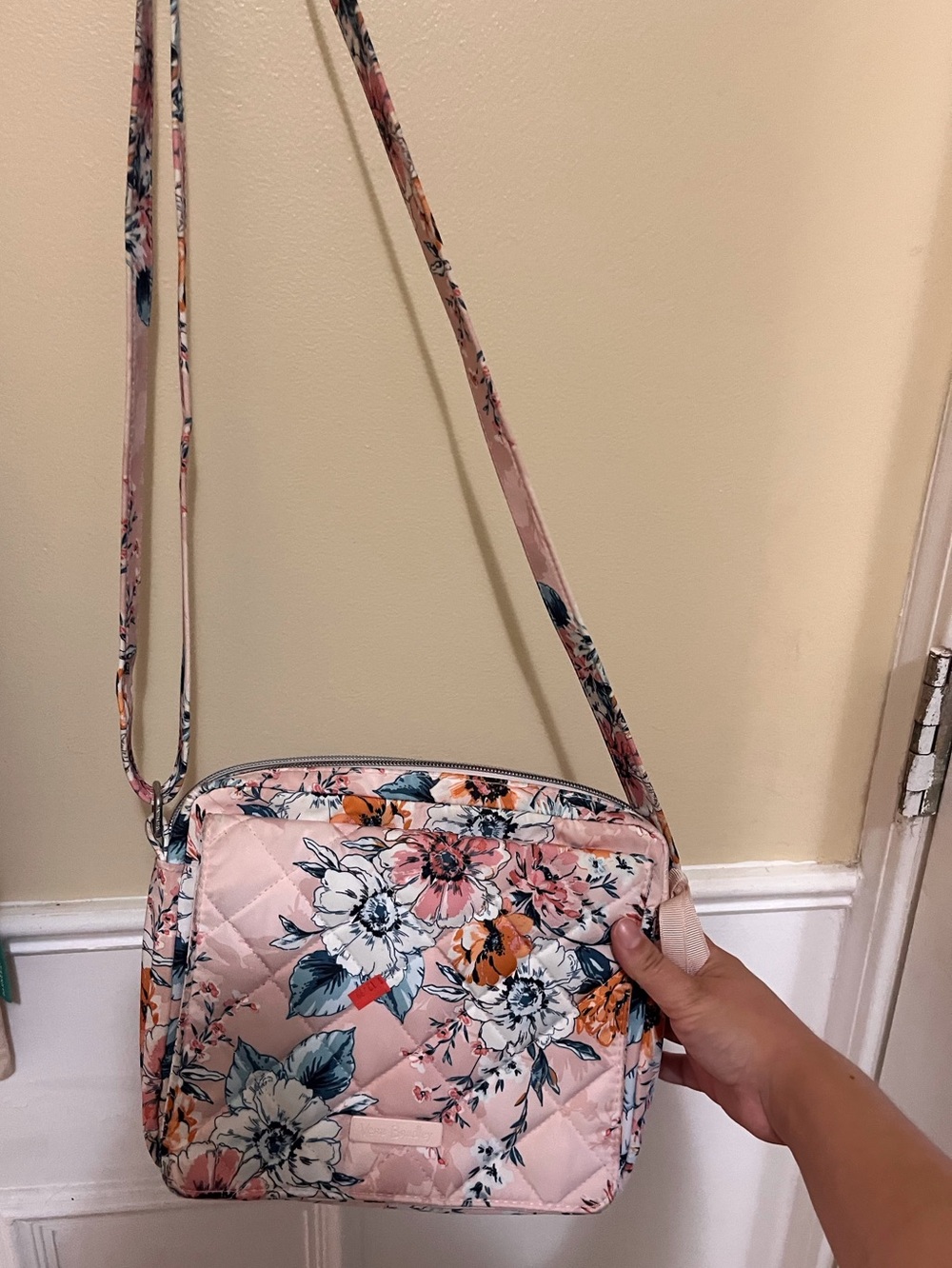 Vera Bradley Peach Blossom Bouquet Crossbody Bag